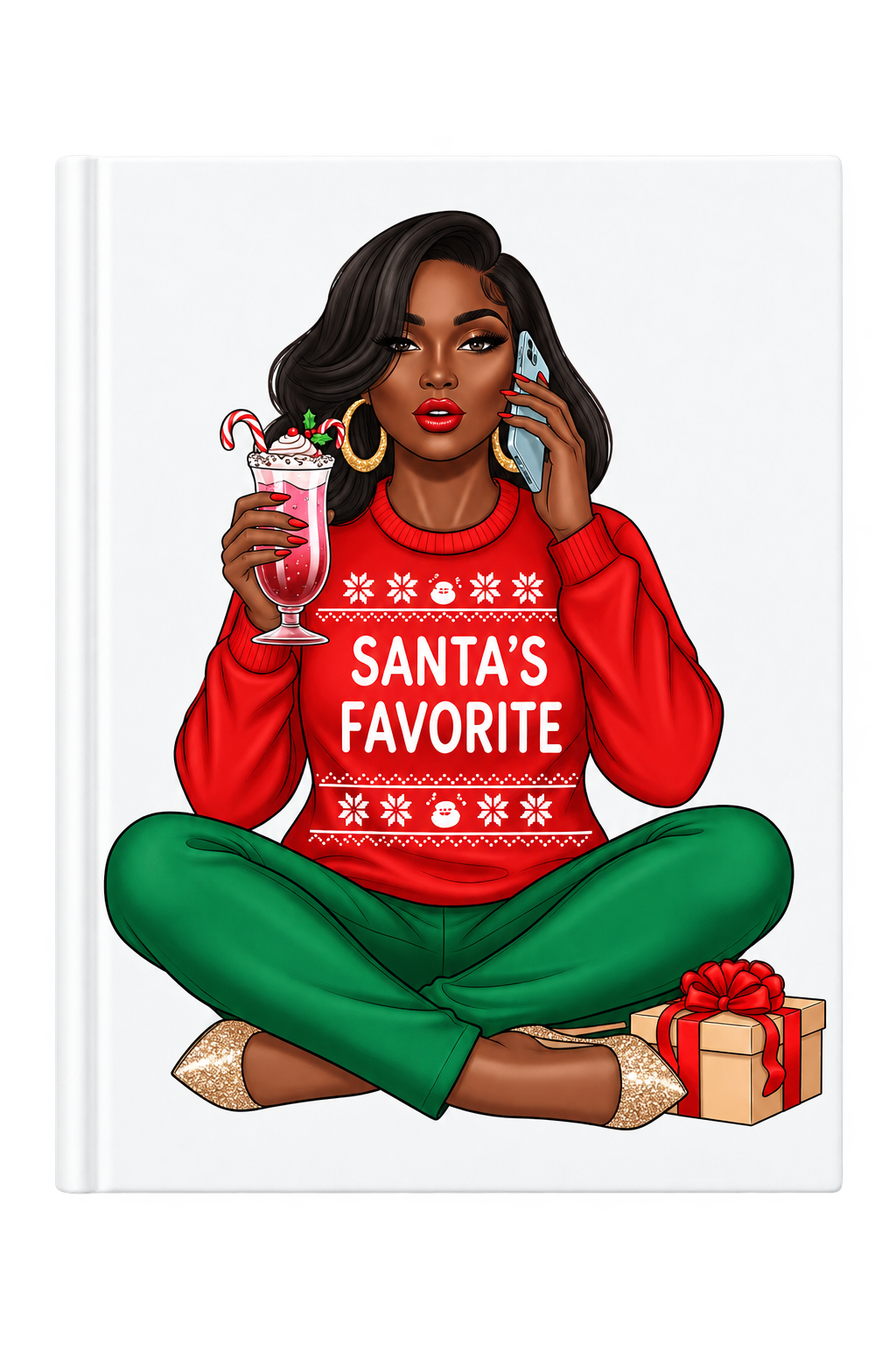 Santa's Favorite ( hair is down ) (Christmas theme)  -UV DTF