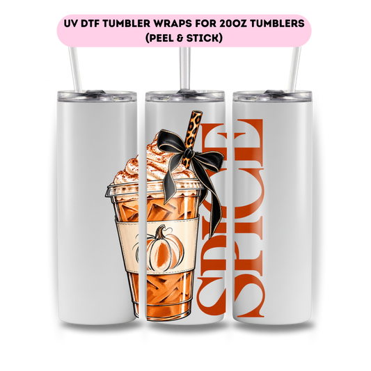 Pumpkin Spice  -FULL WRAP UV DTF DECAL