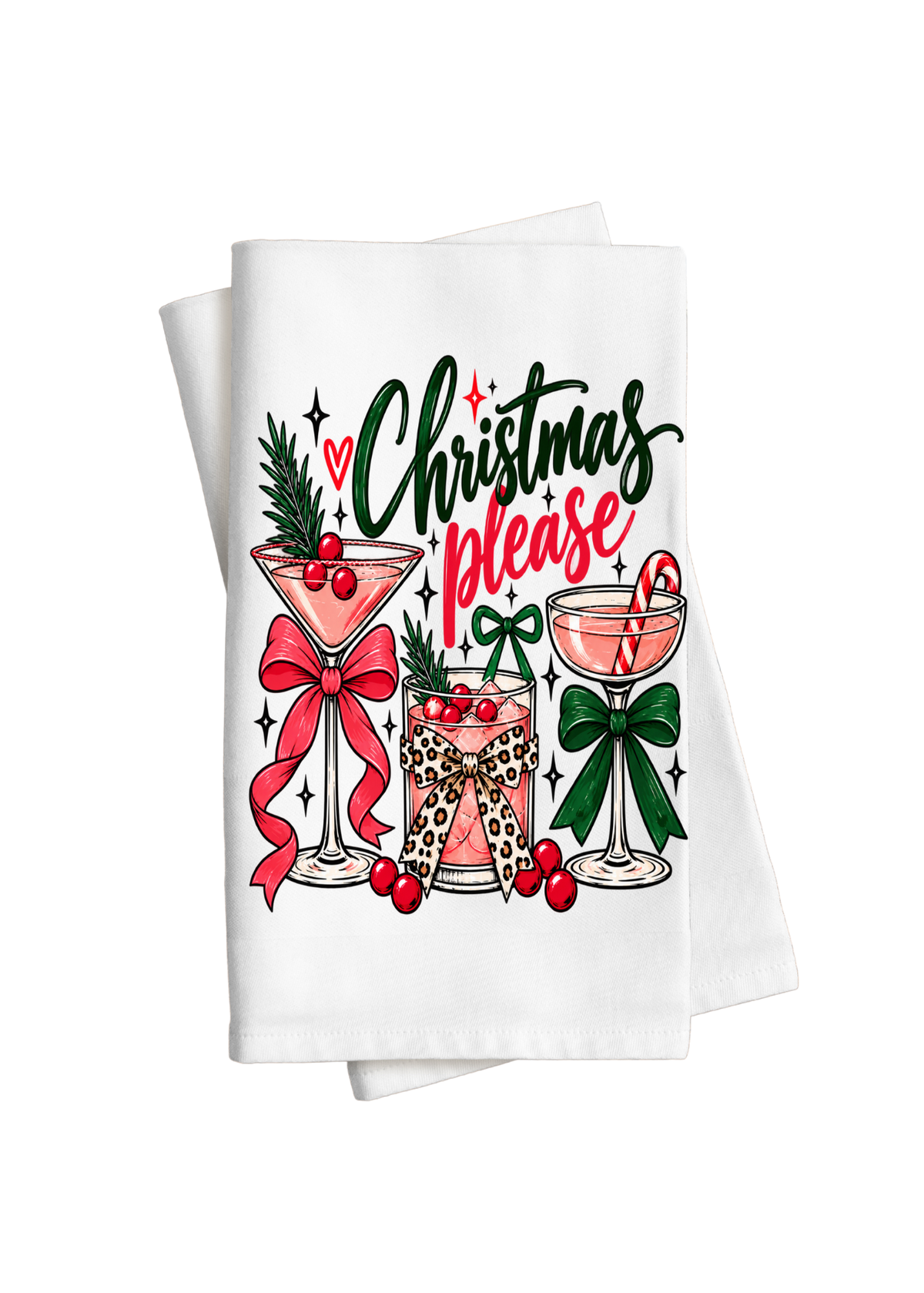Christmas Please - Kitchen Towel DTF