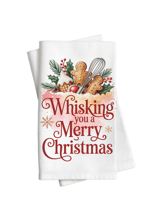 Whisking you a Merry Christmas - Kitchen Towel DTF