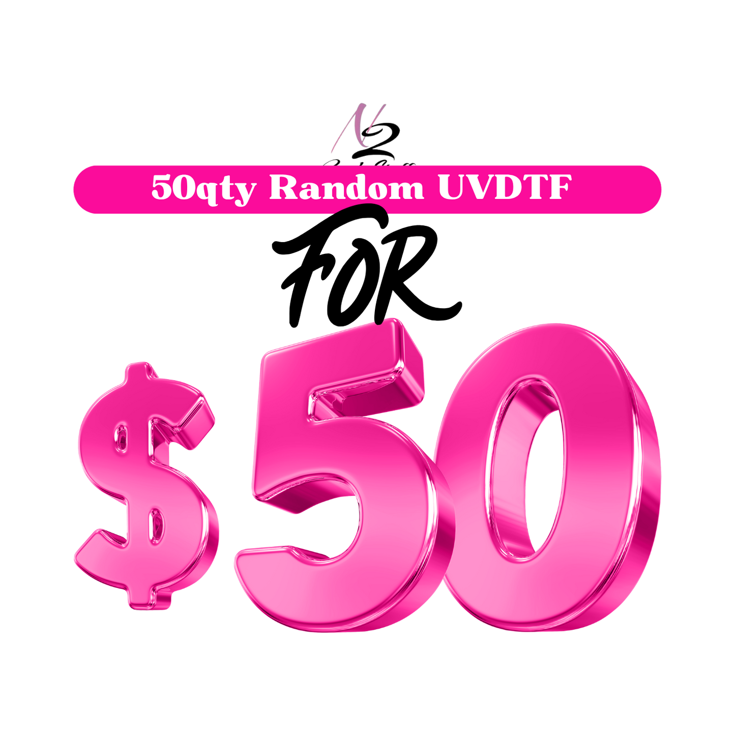 50 Random UVDTF Decals for Just $50 + FREE Shipping Wednesday!