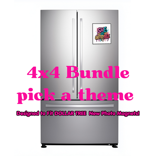 15pcs- 4X4  BUNDLE Pick your theme- UVDTF