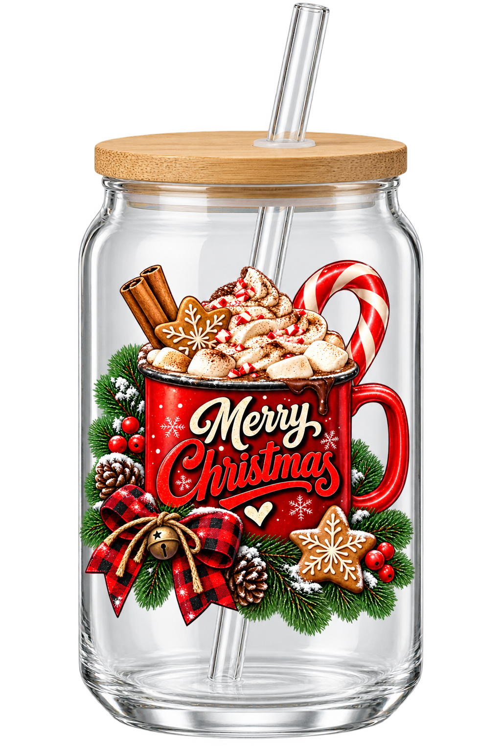 Merry Christmas  mug - 4x4 UVDTF Cups