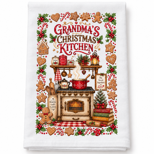 Grandam's Christmas Kitchen- Kitchen Towel DTF