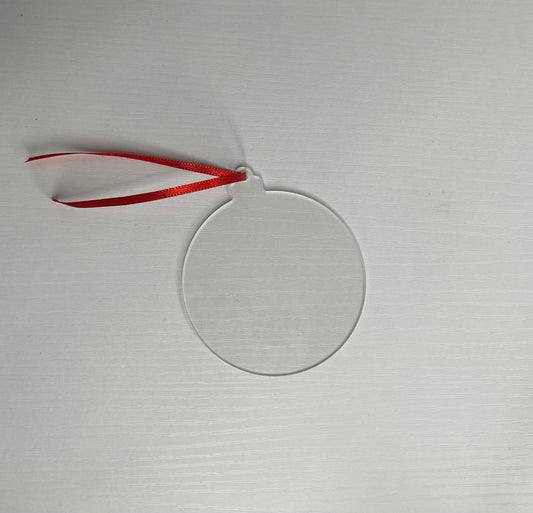 Blank Ornaments 3x3'' Round Clear Acyclic