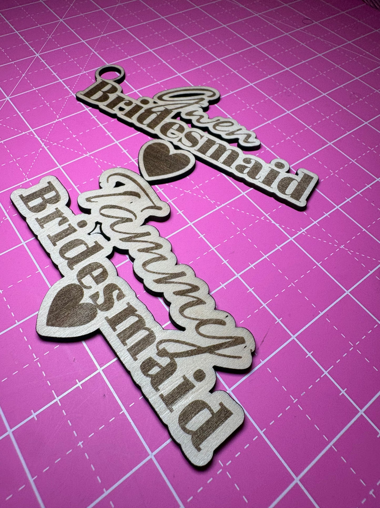 Personalized Wooden Keychains (Bridemaids)