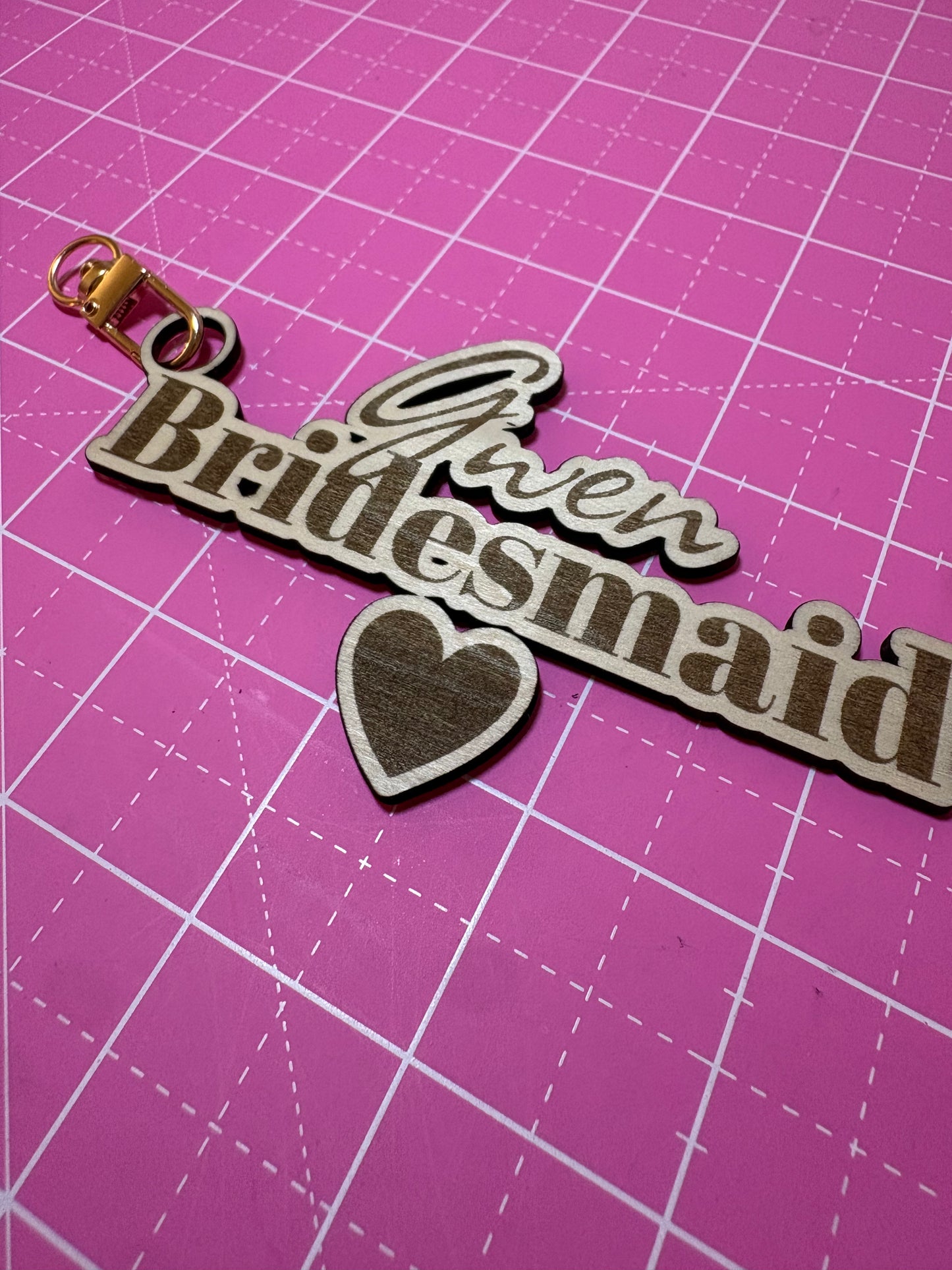 Personalized Wooden Keychains (Bridemaids)