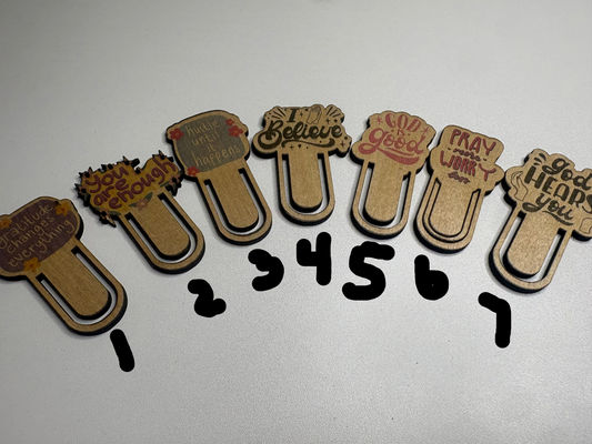 Wooden Paper Clip Bookmarks