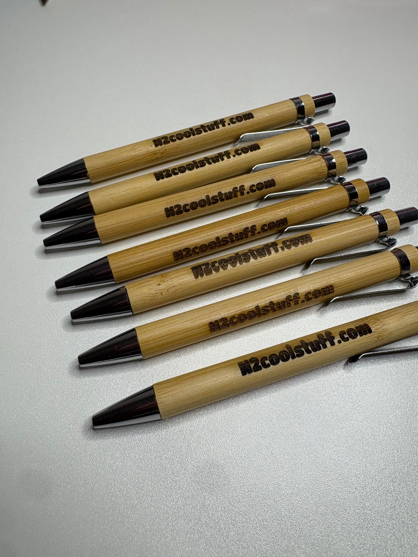 Personalized Engraved Bamboo Pens – Eco-Friendly Wedding Favors, Corporate Event Gifts, Business Giveaways, Promotional Pens (Black Ink)