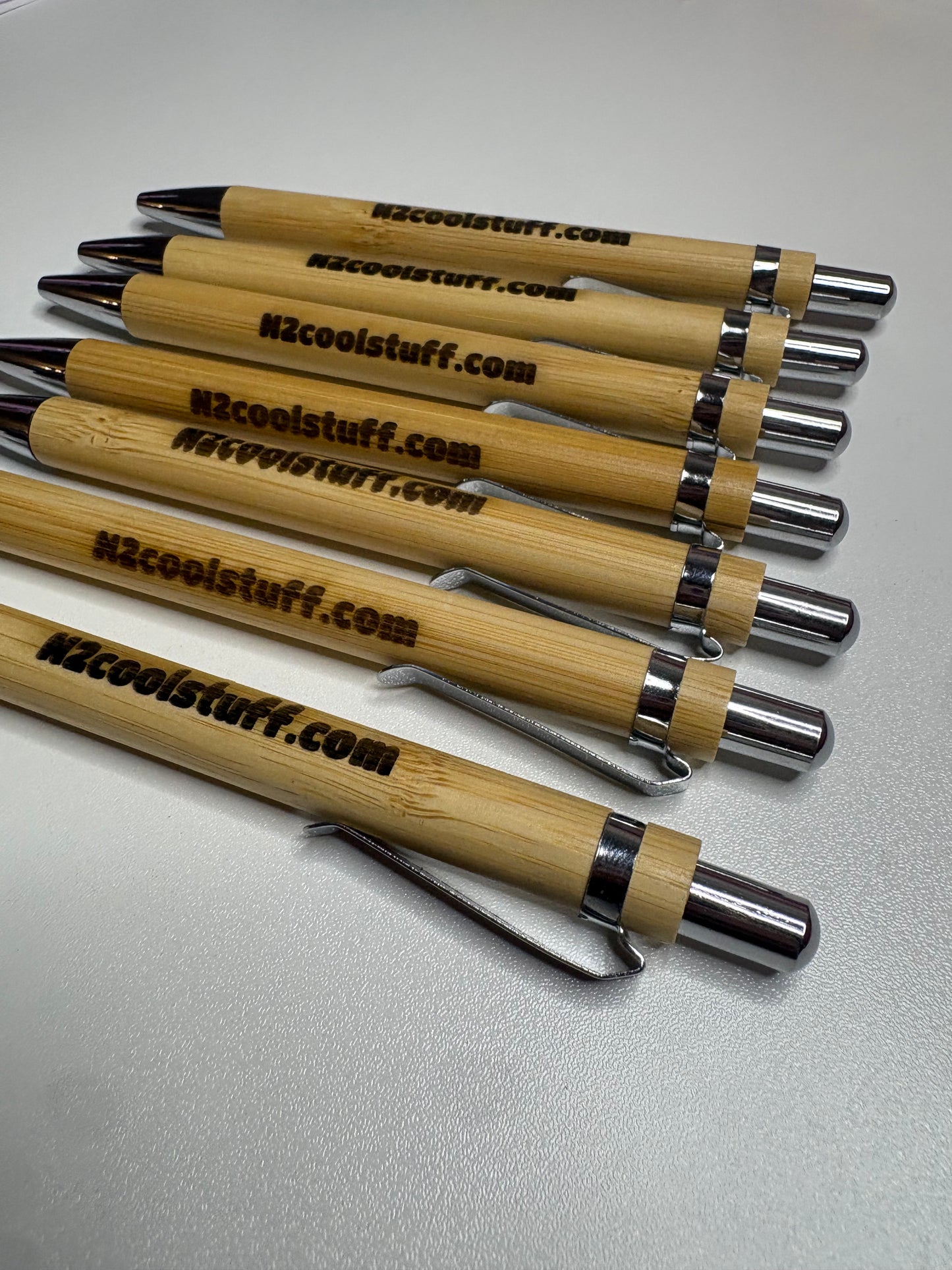Personalized Engraved Bamboo Pens – Eco-Friendly Wedding Favors, Corporate Event Gifts, Business Giveaways, Promotional Pens (Black Ink)