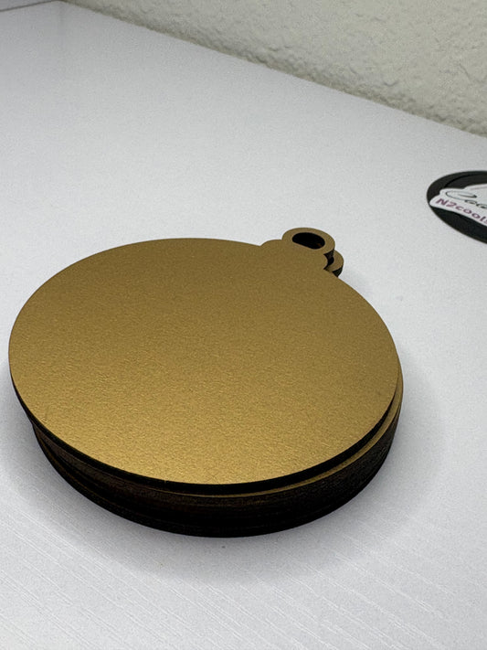 6 pcs Gold Round Ornaments
