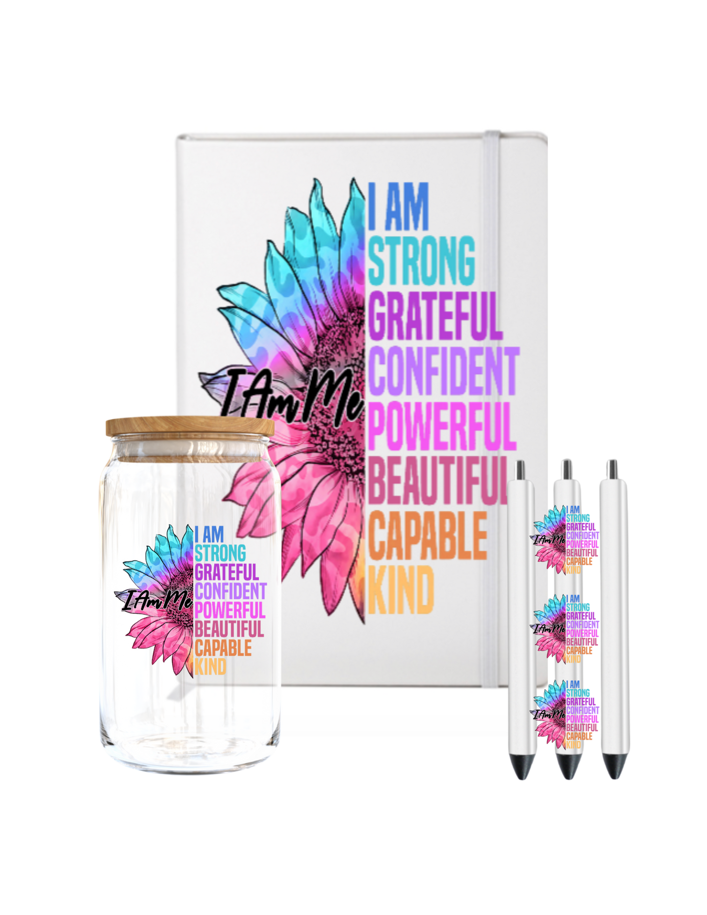 I am me -I am strong grateful affirmations -UV DTF