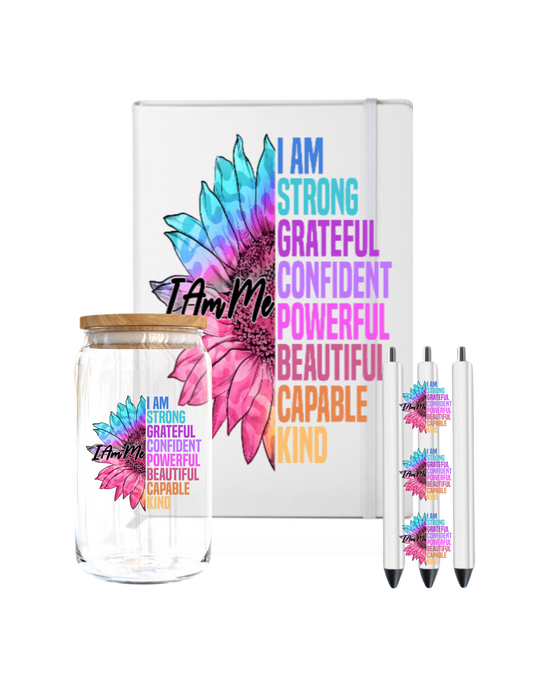 I am me -I am strong grateful affirmations -UV DTF