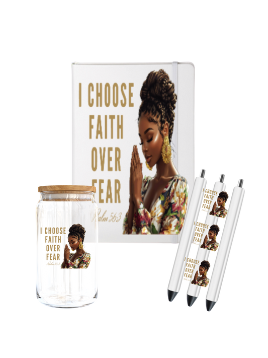 I choose faith over fear- (Christian & Melanin related)-UV DTF