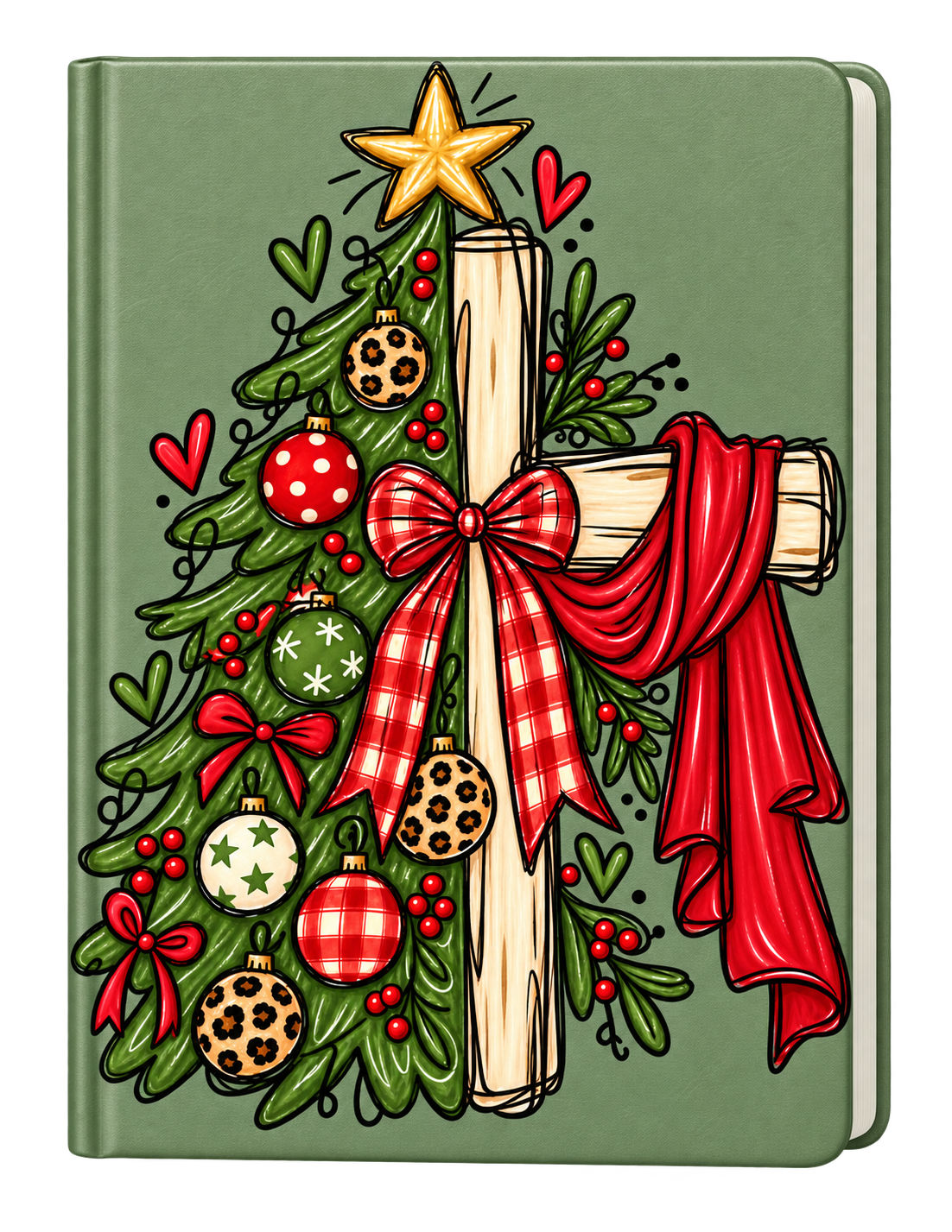 Half Tree Half Cross -(Christmas theme ) -UV DTF