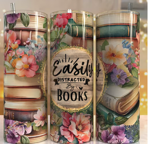 Easily Distracted by Books Skinny Tumbler Wraps – N2coolstuff