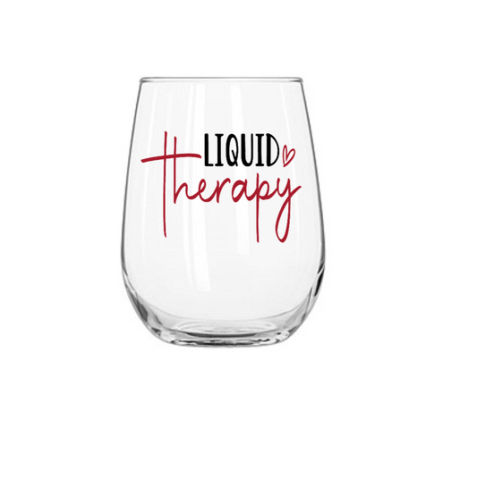 Liquid Therapy - UV DTF DECAL-can also be applied on Wine glasses