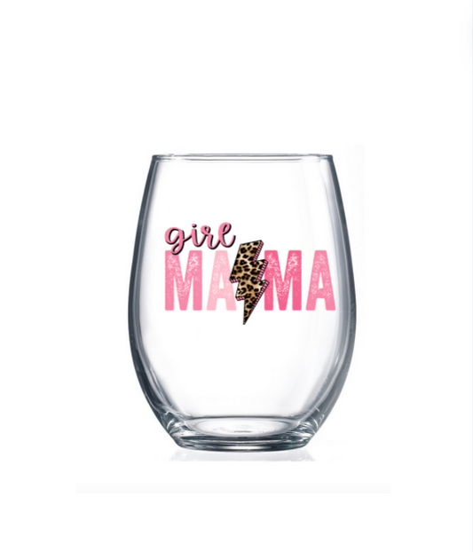 Girl Mama - UV DTF DECAL 3'' *Can be applied on Wine or Glass can*