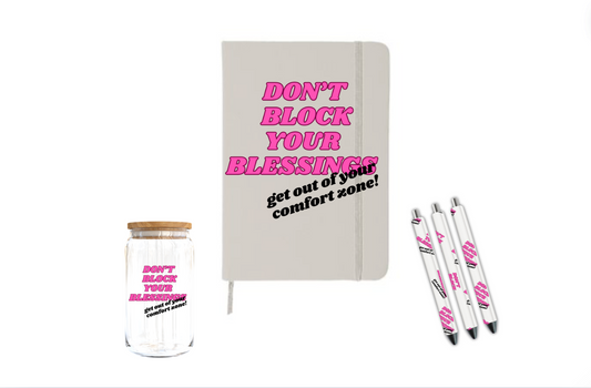 Don't Block your blessings| Journal UV DTF DECAL