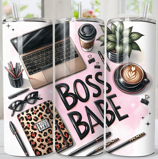 Boss Babe   -20oz Skinny Tumbler