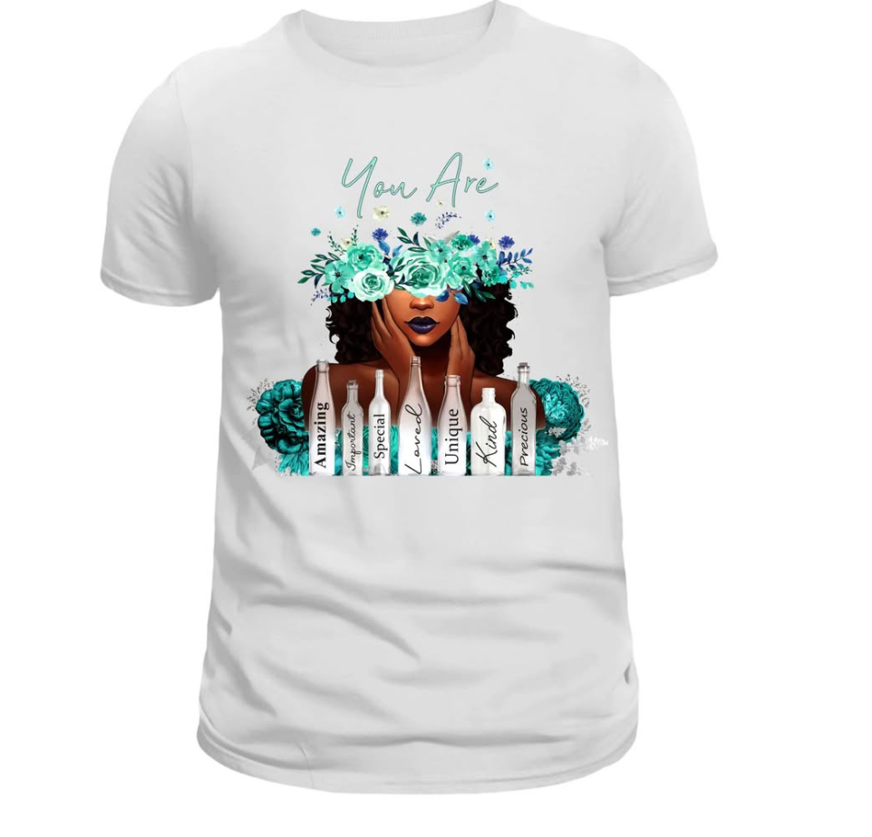 You are -blue ( black girl ) - 11''- DTF transfer