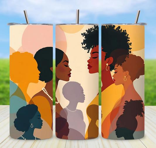 African American Girl -20oz Skinny Tumbler