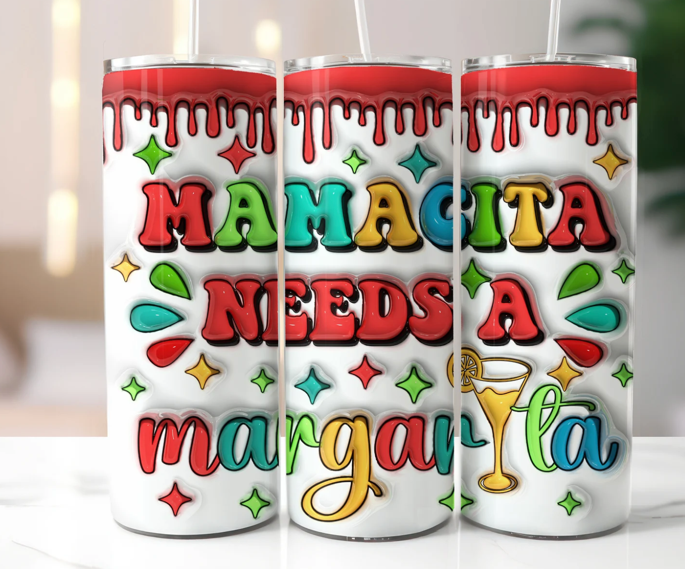 Cinco De Mayo Inflated -20oz Skinny Tumbler