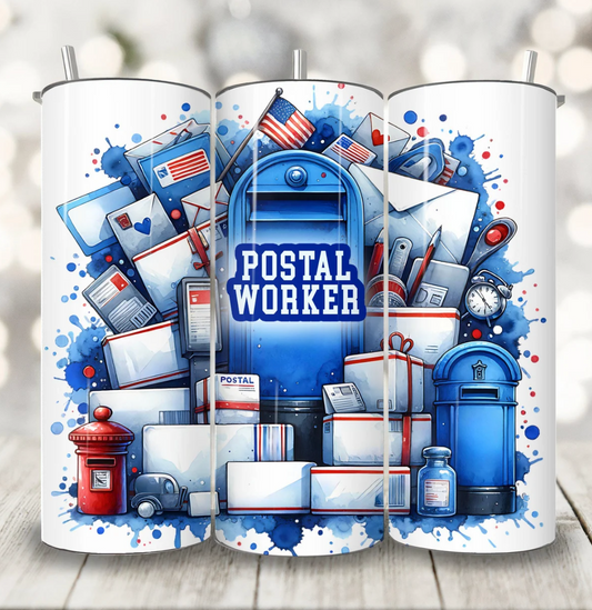 Postal Worker  -20oz Skinny Tumbler