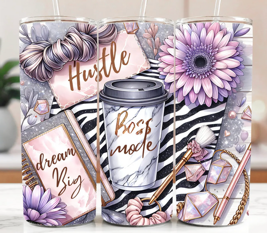 Boss Mode , Woman Business Owner -20oz Skinny Tumbler