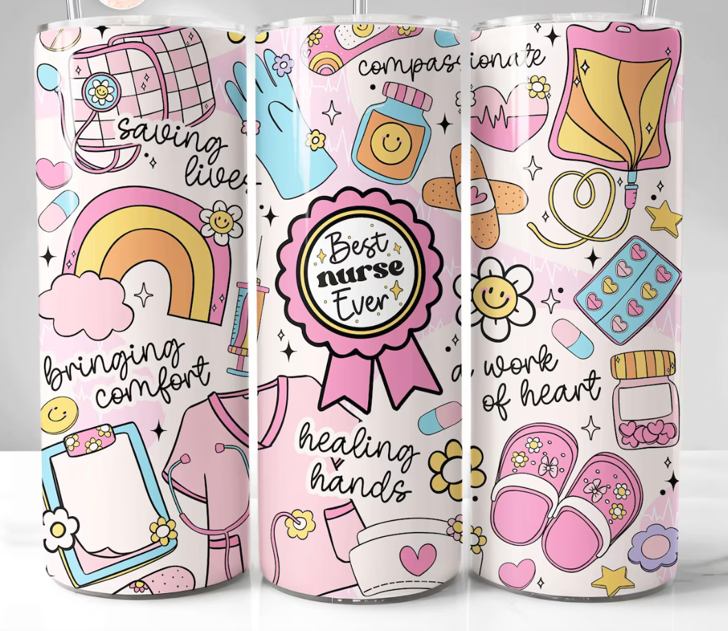 Nurse Ever Groovy -20oz Skinny Tumbler