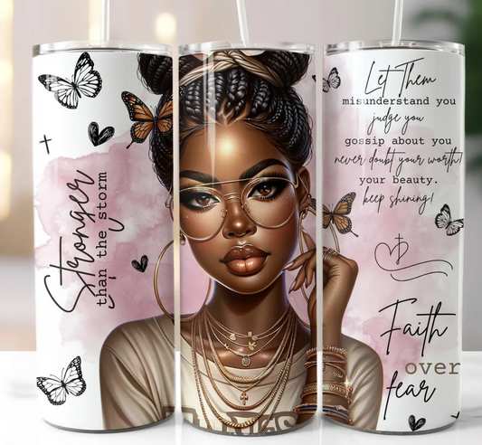 Let Them Black Woman Tumbler  -20oz Skinny Tumbler