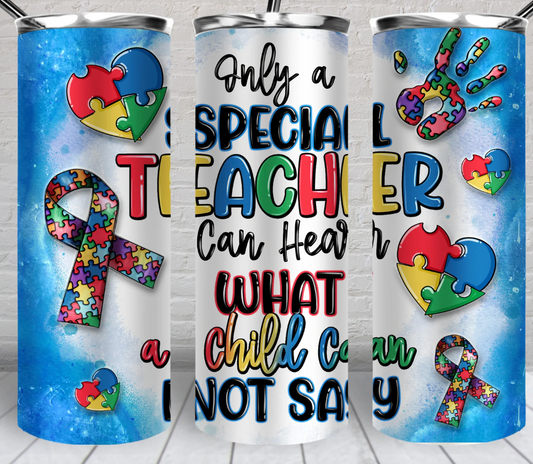 Autism Teacher  20oz Skinny Tumbler