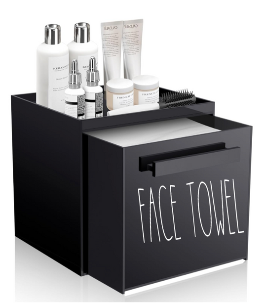 Face Towel-(WHITE FONT) -UV DTF DECAL 3''