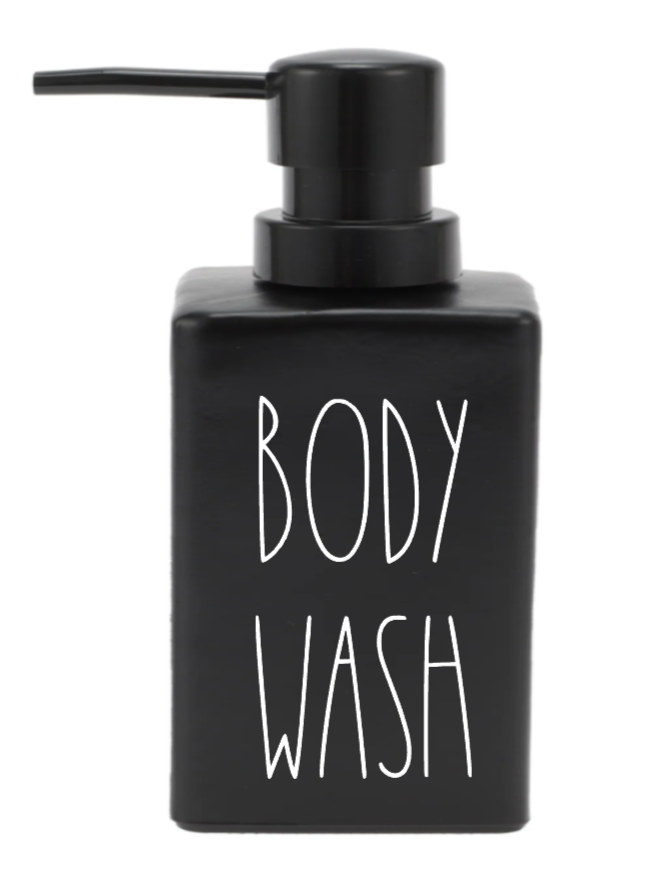 Body Wash-(WHITE FONT) -UV DTF DECAL 3''