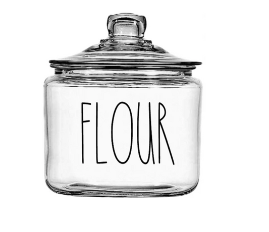 Flour -(BLACK FONT) -UV DTF DECAL 3''