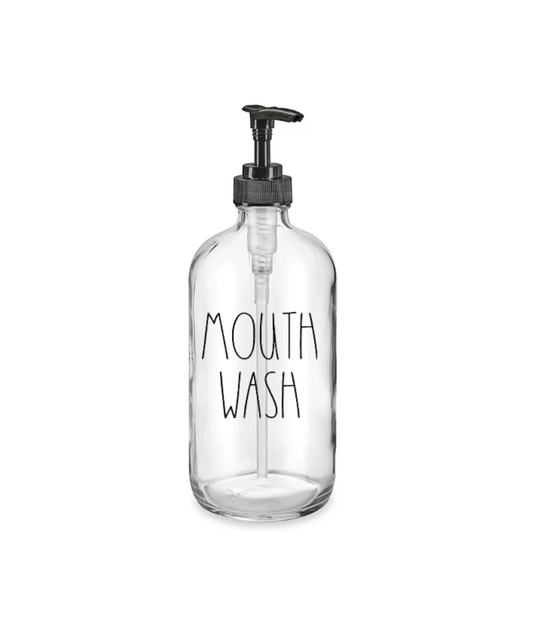 Mouth Wash -(Black FONT) -UV DTF DECAL 3''