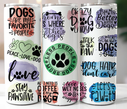 Less people more dog-20oz Skinny Tumbler