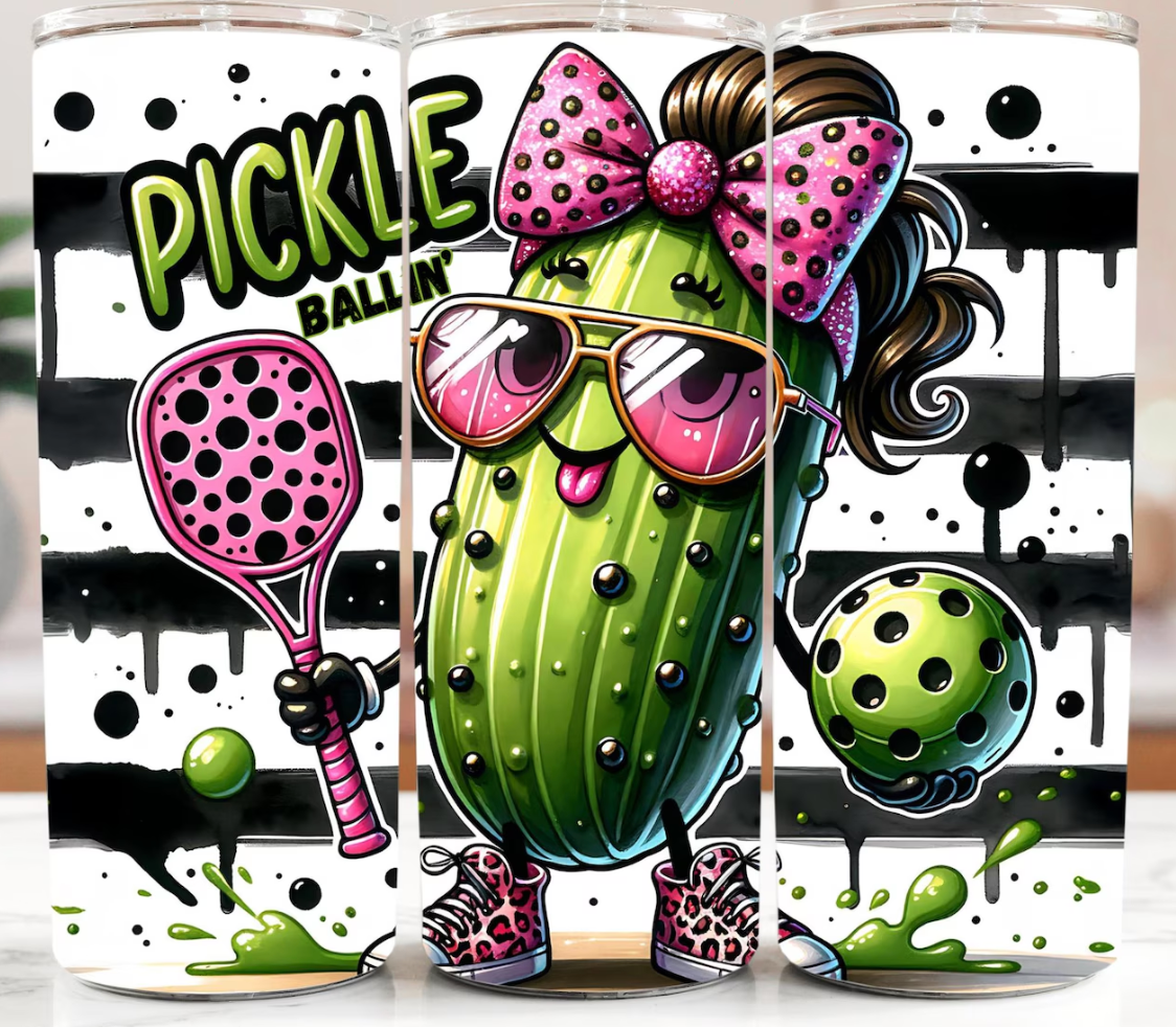 Funny Pickle Ballin -20oz Skinny Tumbler