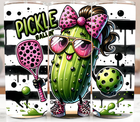 Funny Pickle Ballin -20oz Skinny Tumbler