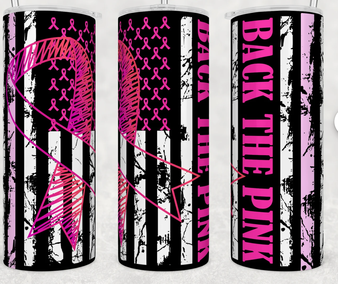Back the Pink  20oz Skinny Tumbler