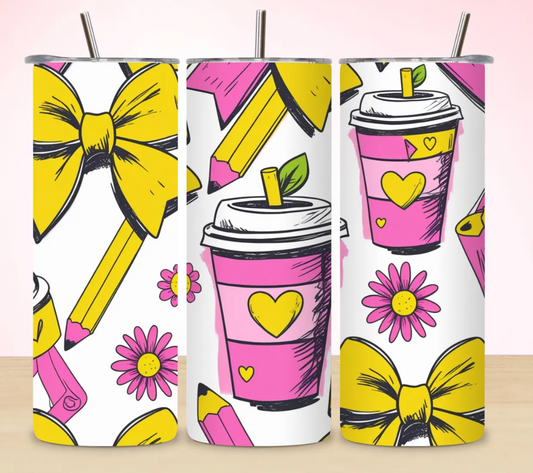 Teacher Coquette -20oz Skinny Tumbler