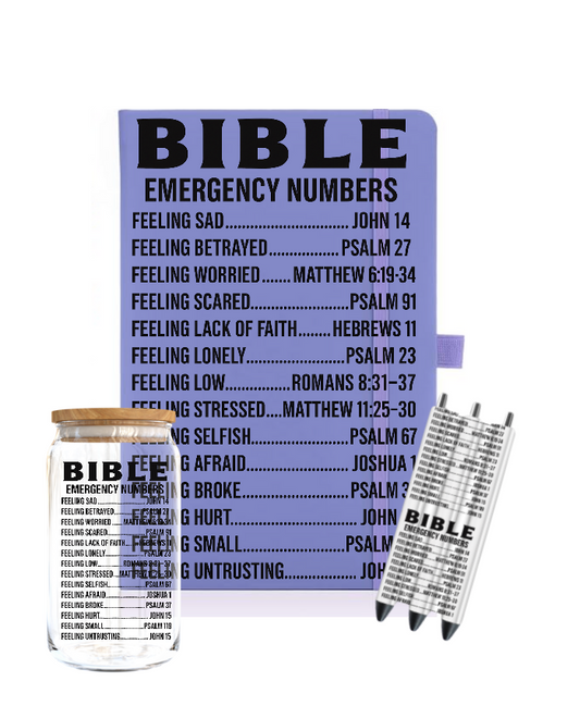 Bible Emergency Numbers | Journal  UV DTF DECAL