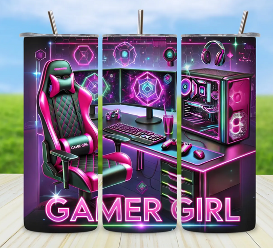 Gamer Girl -  20oz Skinny Tumbler Sublimation