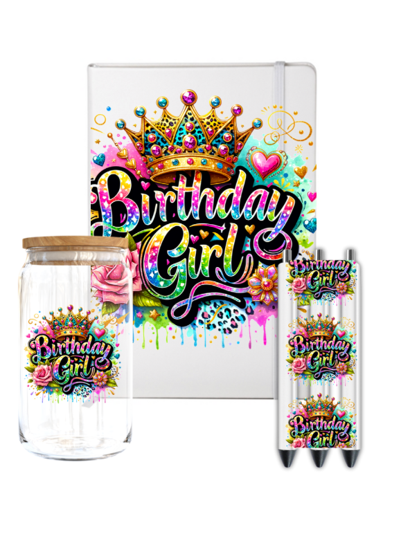 Birthday Girl- Journal UV DTF