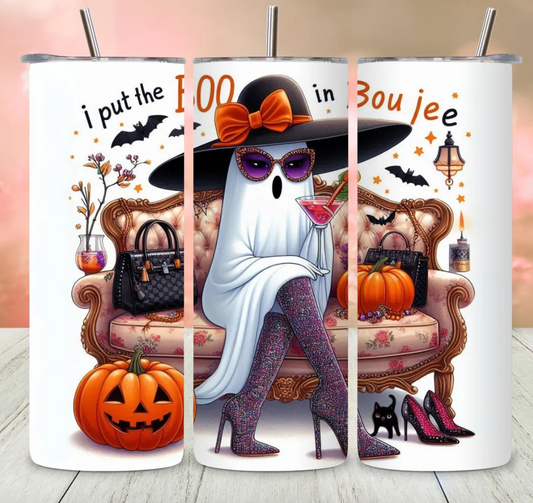 Boujee Ghost Tumbler Wrap, Boo-gee-20oz transfer