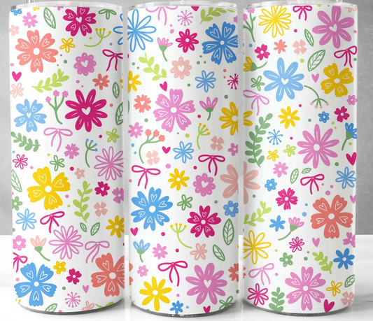 Ribbons & Flowers-20oz transfer