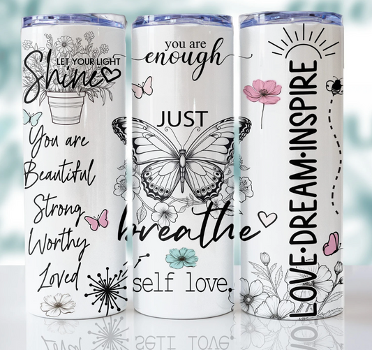 Just Breathe..-20oz Skinny Tumbler