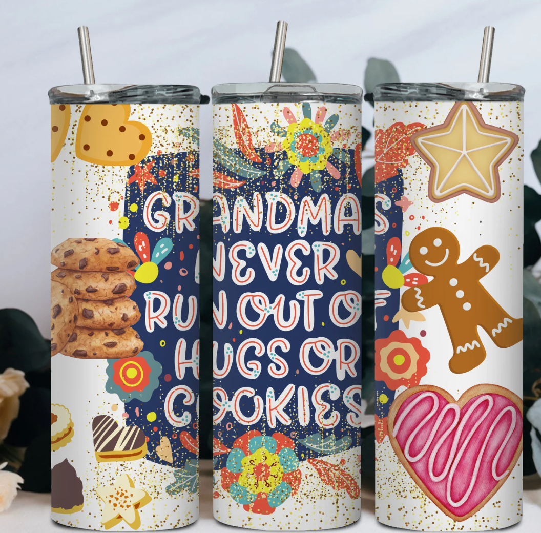 Grandma Appreciation, Love Grandma, Cookies-20oz Skinny Tumbler