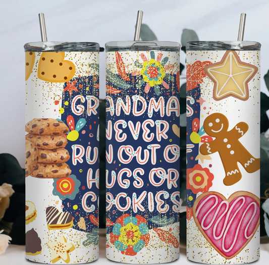 Grandma Appreciation, Love Grandma, Cookies-20oz Skinny Tumbler