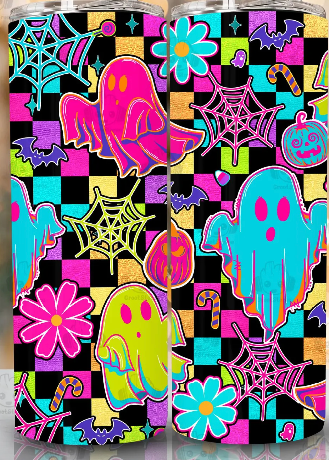 Retro Neon Ghost-20oz Skinny Tumbler
